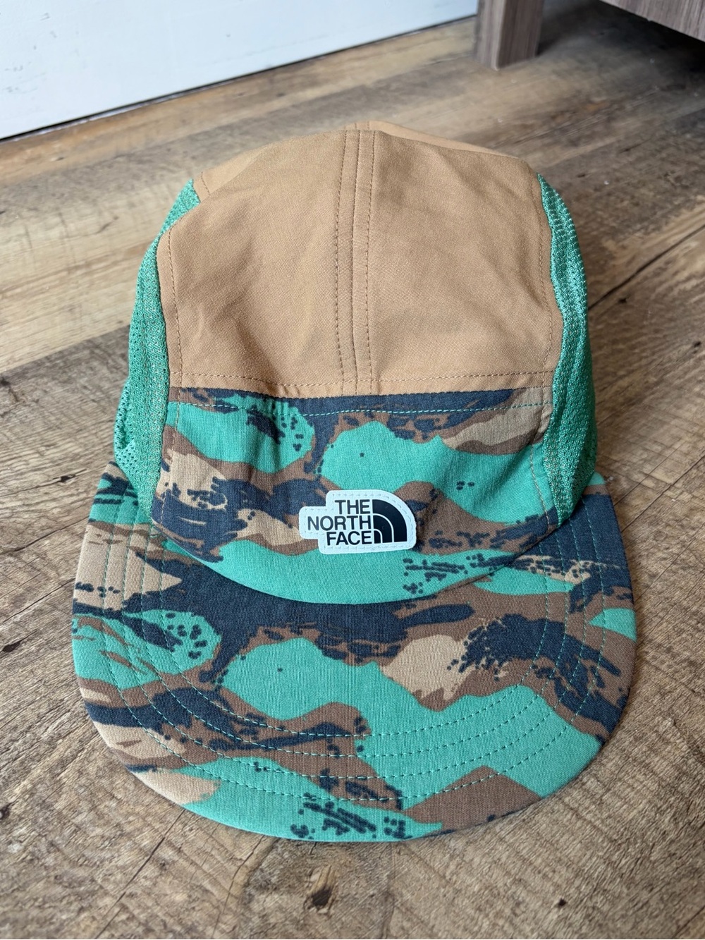 The North Face Class V Camp Hat in Deep Grass Green Paint Camo Print Unisex OS